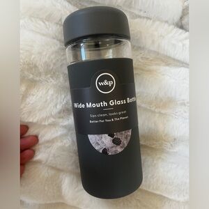 Porter Glass Water Bottle (Charcoal) NWT